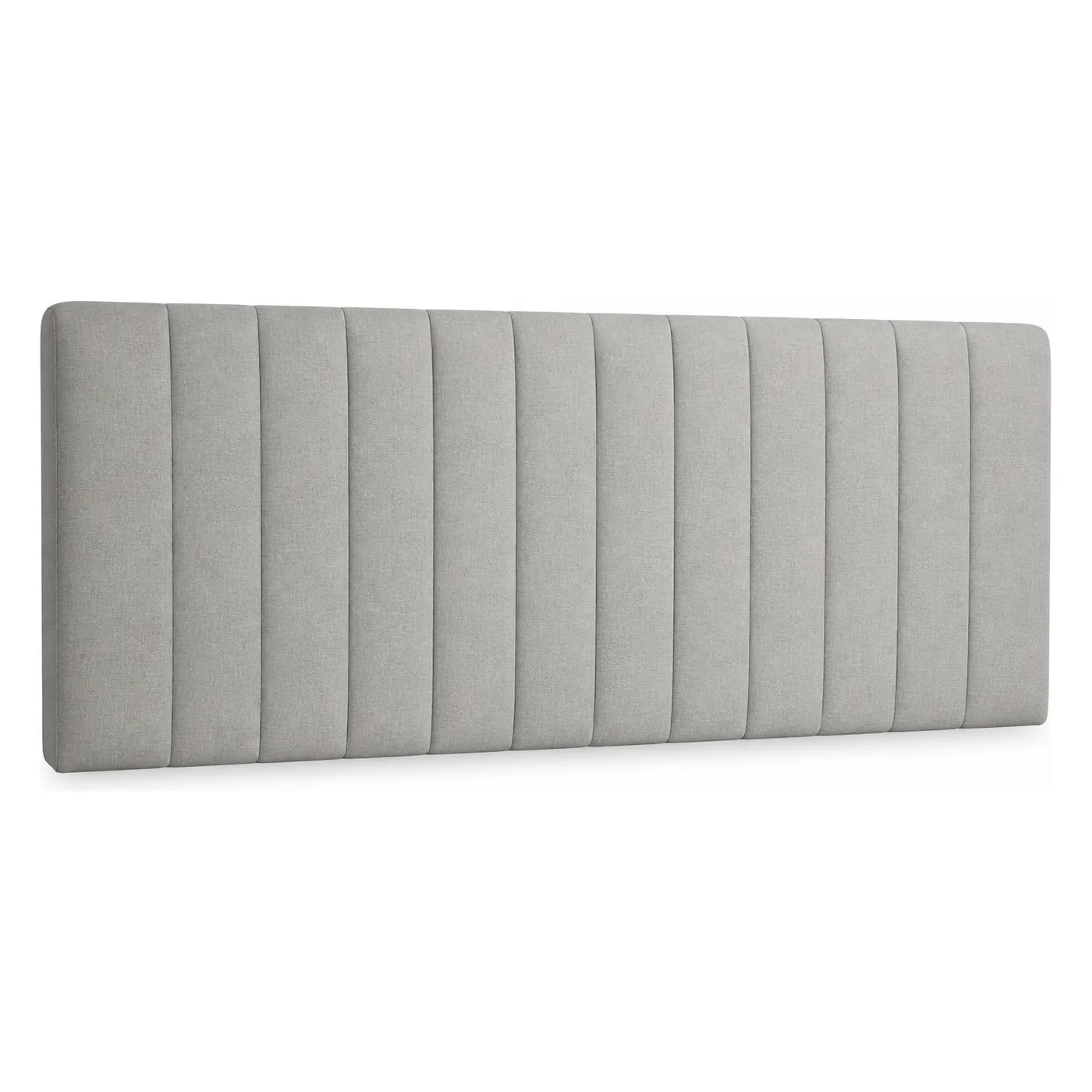 Light grey fully upholstered FamBed headboard in OEKO-TEX® STANDARD 100-certified upholstery fabric.