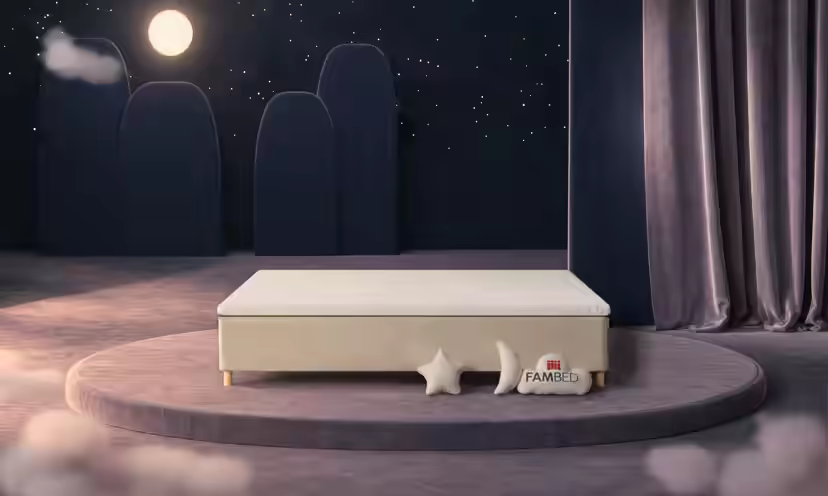 FAMBED family bed in beige, 260 × 200 cm, without headboard