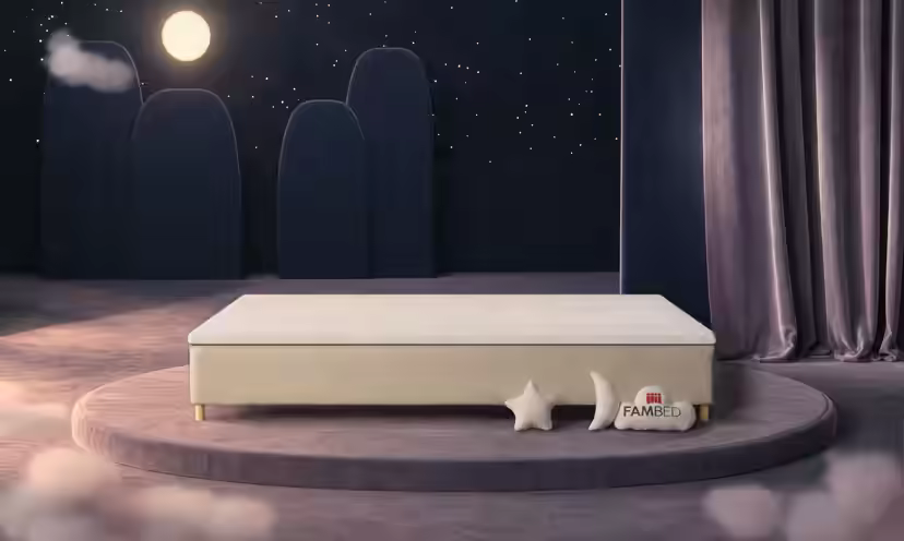 FAMBED family bed in beige, 320 × 200 cm, without headboard
