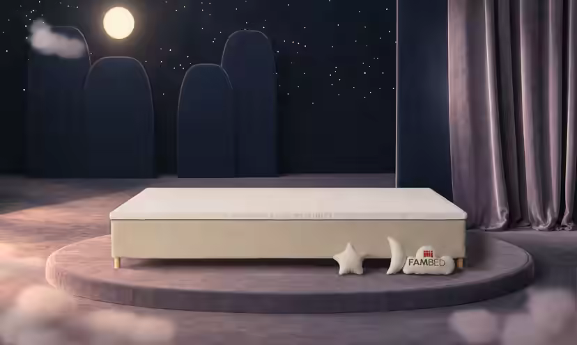 FAMBED family bed in beige, 340 × 210 cm, without headboard
