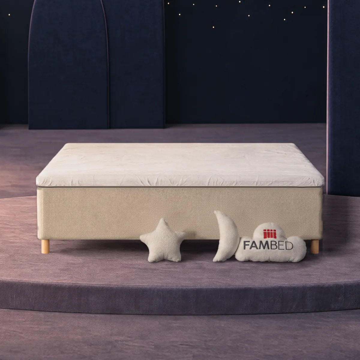 FAMBED family bed Emperor (200 × 200 cm) · Beige