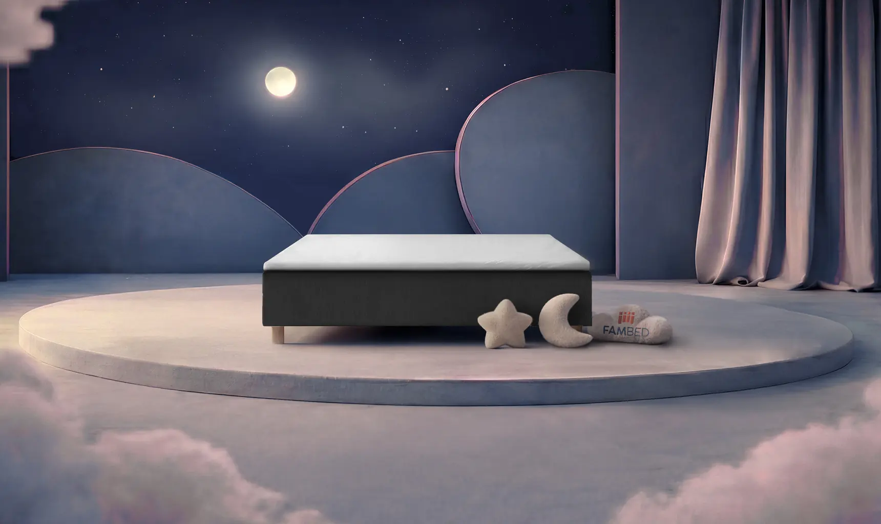 FAMBED family bed Emperor (200 × 200 cm) · Dark grey